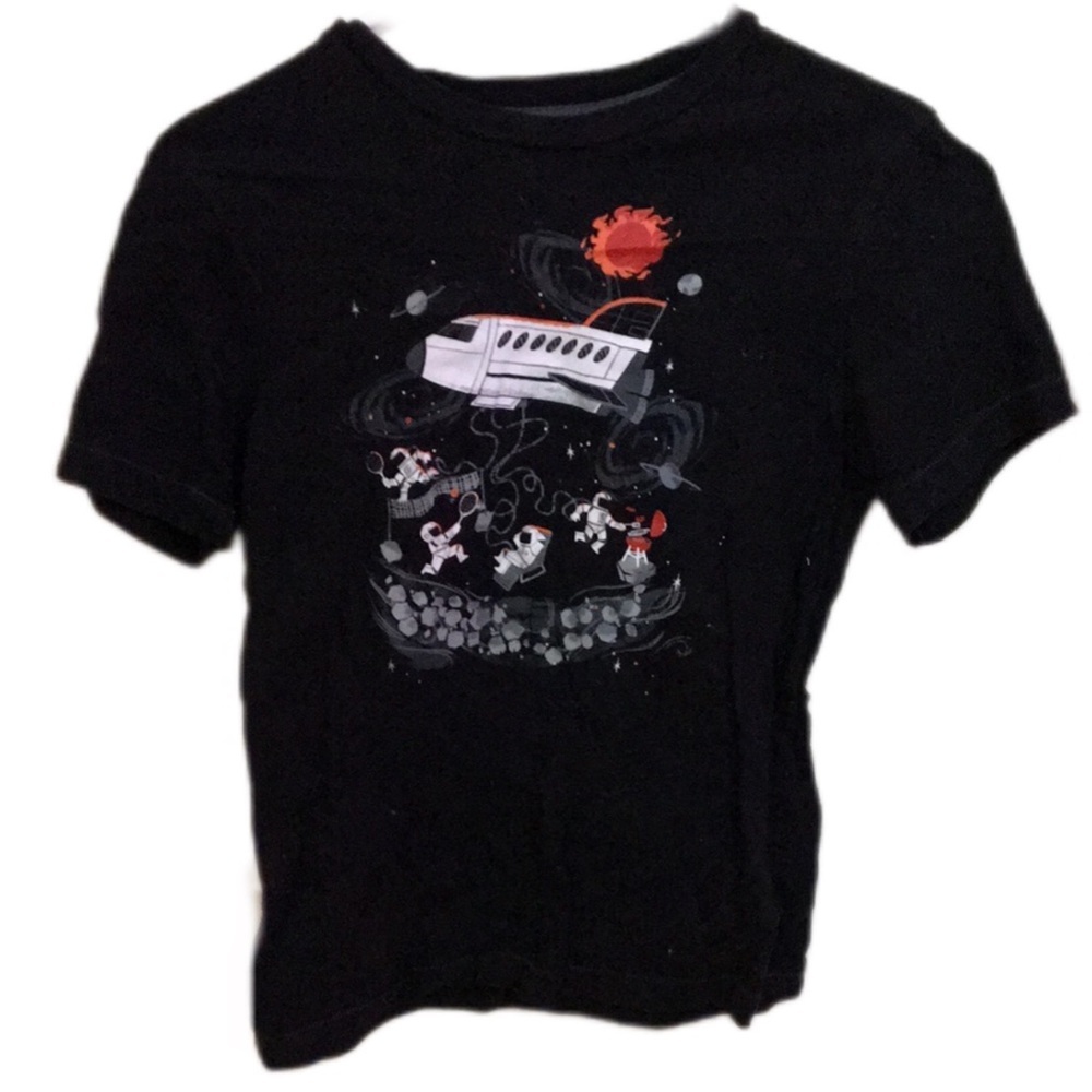 Space Adventure Black Kids T-Shirt